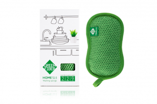 Green Fiber HOME S15, Губка для мытья посуды, зеленая